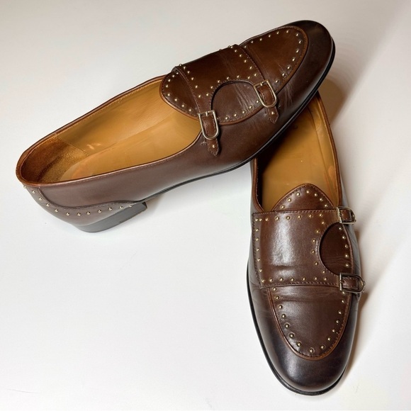 Edhen Milano Men\'s BRERA STUDS
Brown Leather Loafers Shoes Size- 8 main image 6